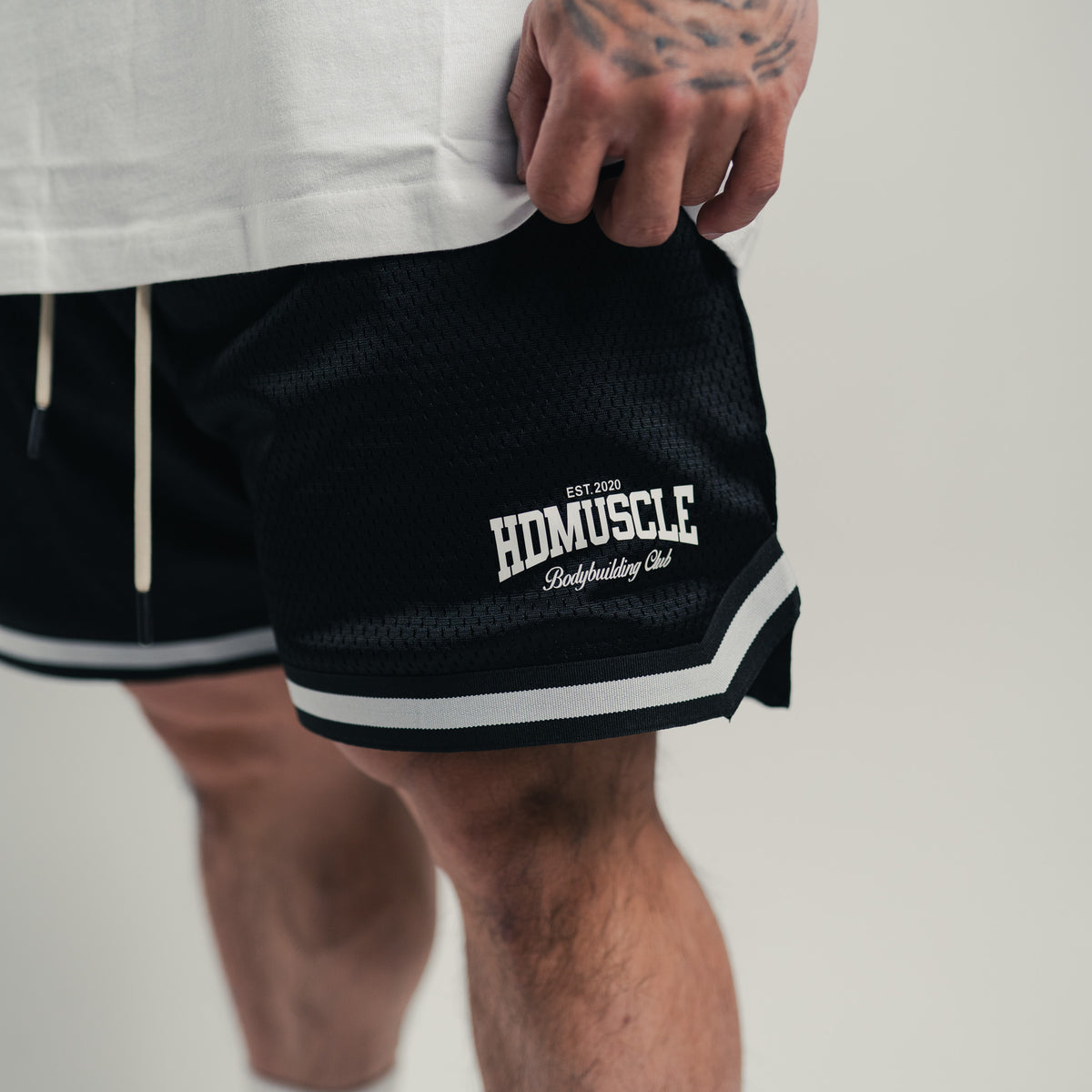 Collegiate Varsity Mesh Shorts — Black