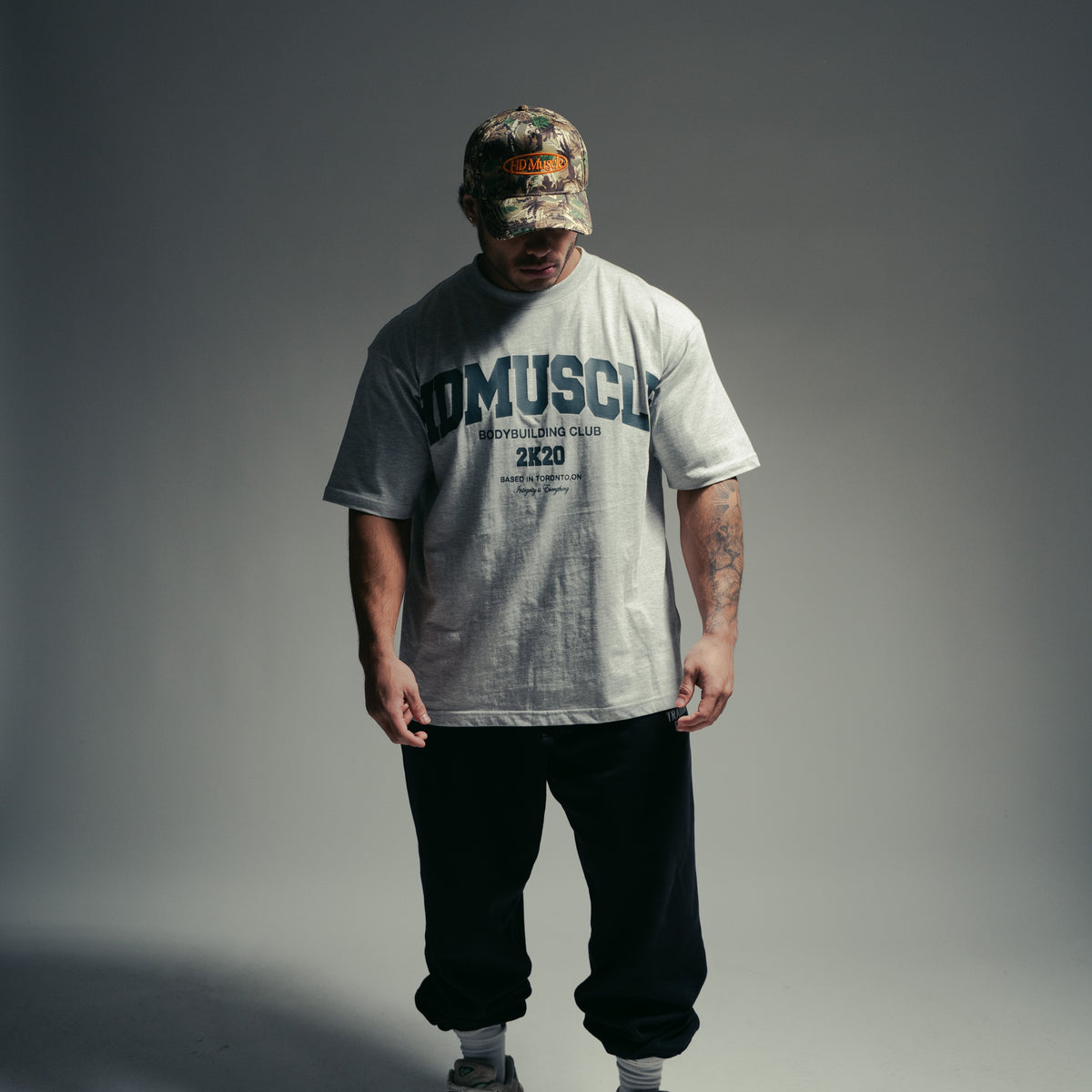 Heritage T-Shirt — Heather Grey & Forest Green