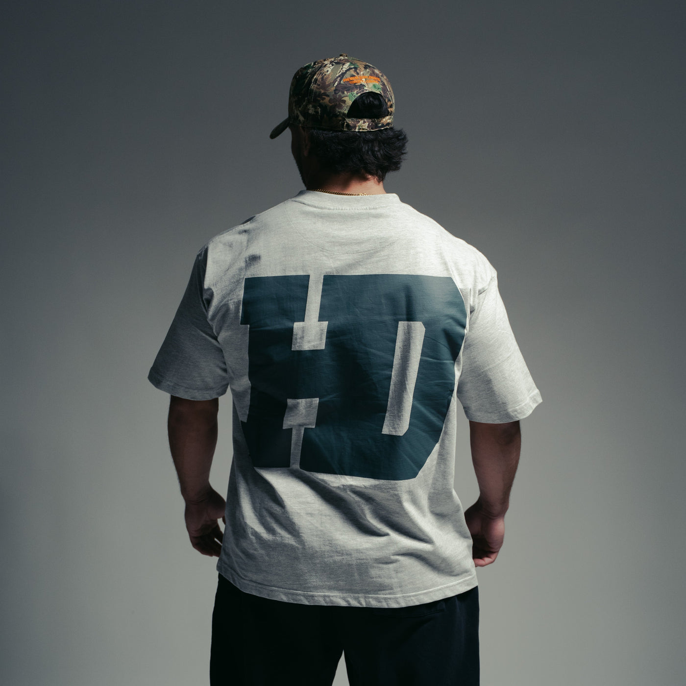Heritage T-Shirt — Heather Grey & Forest Green