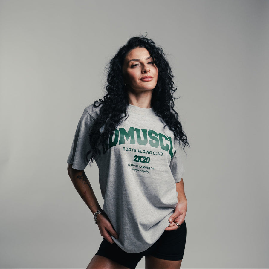 Heritage T-Shirt — Heather Grey & Forest Green