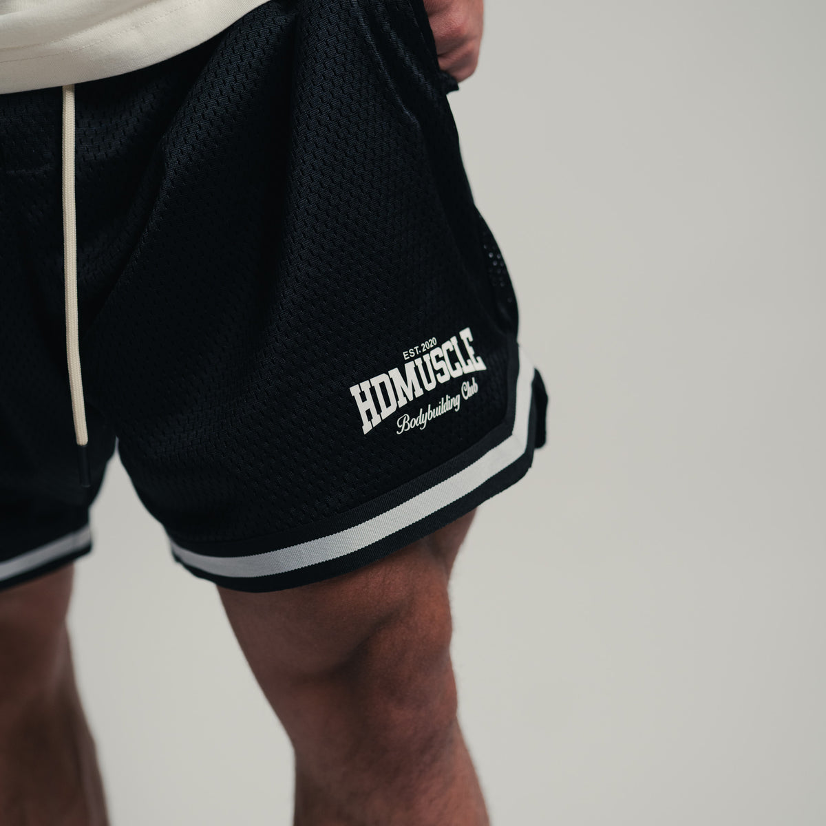 Collegiate Varsity Mesh Shorts — Black