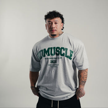 Heritage T-Shirt — Heather Grey & Forest Green