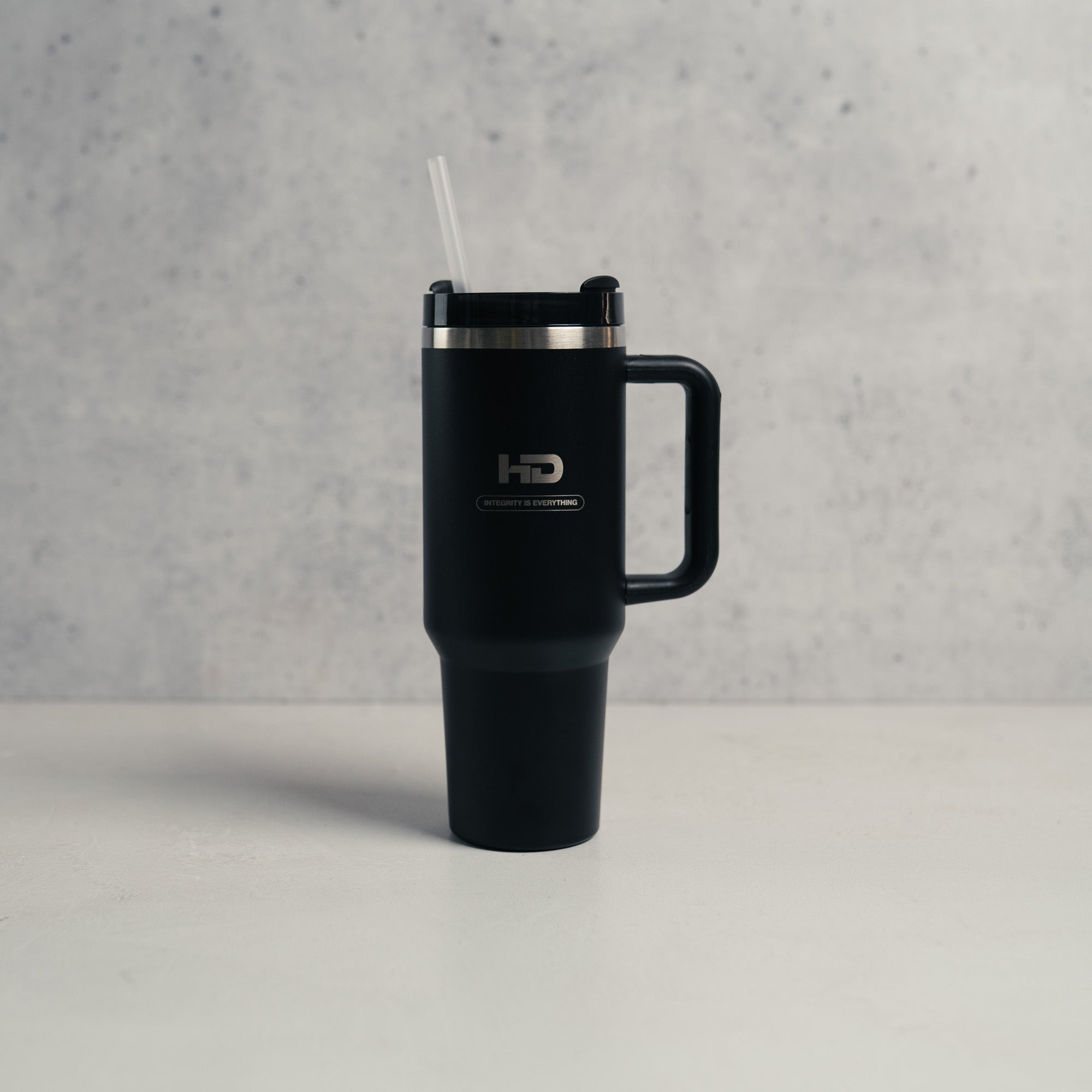 Icon Stainless Steel Travel Mug With Straw