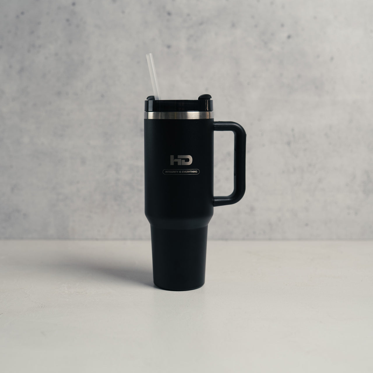 Icon Stainless Steel Travel Mug With Straw
