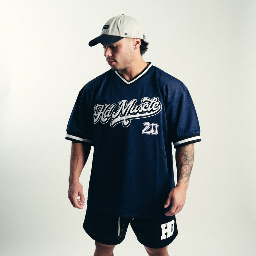 Varsity Baseball Jersey — Navy Blue