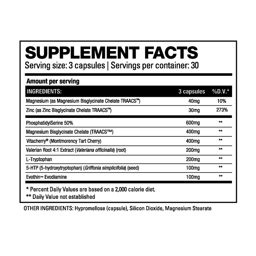 SleepHD Supplement facts